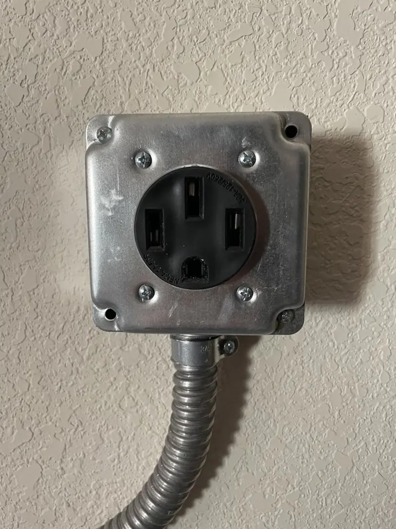 NEMA 14-50 outlet installed for Electrical Panel Upgrade in Maple Grove