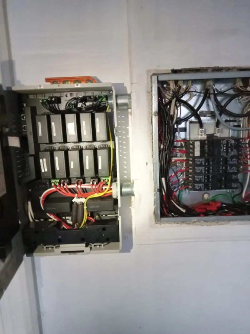 Electrical panel upgrade completed for Security Camera Wiring in Maple Grove